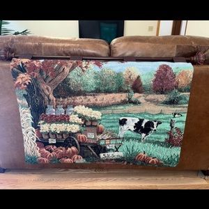 Farmyard tapestry.